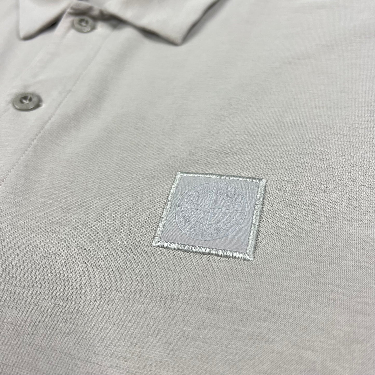 Stone Island Grey Ghost Long Sleeve Polo Shirt XXL 24.5”