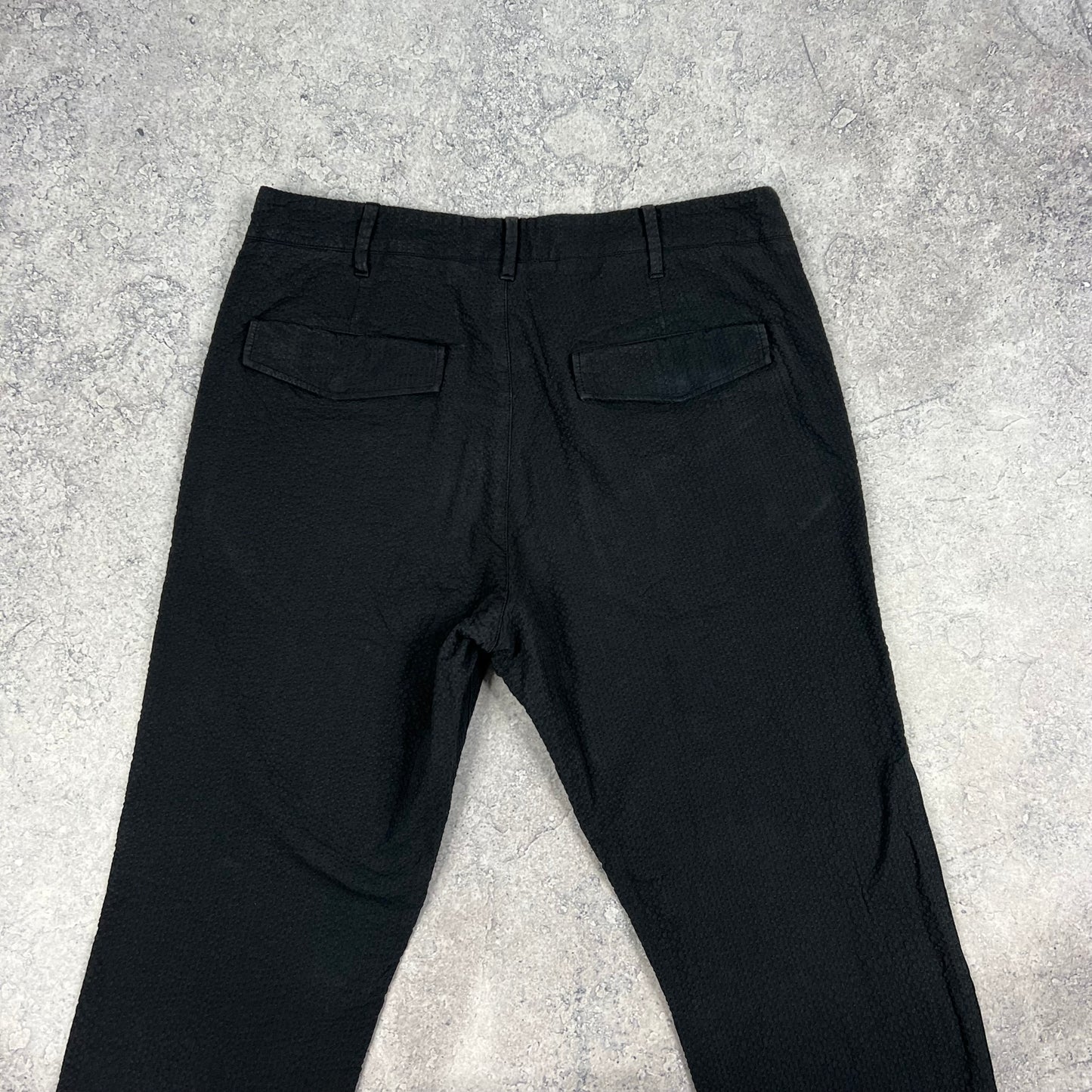 Stone Island Black Seersucker Suit Medium 32”