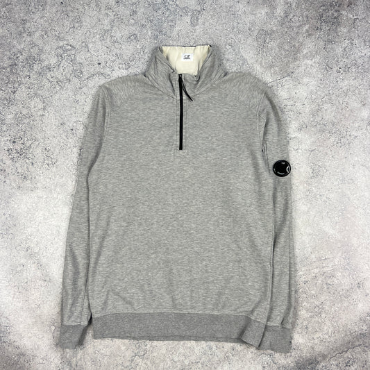 CP Company Grey Q Zip Lens Sweatshirt Medium 21”