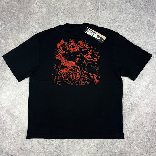 Stone Island Black/Red Stitch Logo T-Shirt XL 25” BNWT