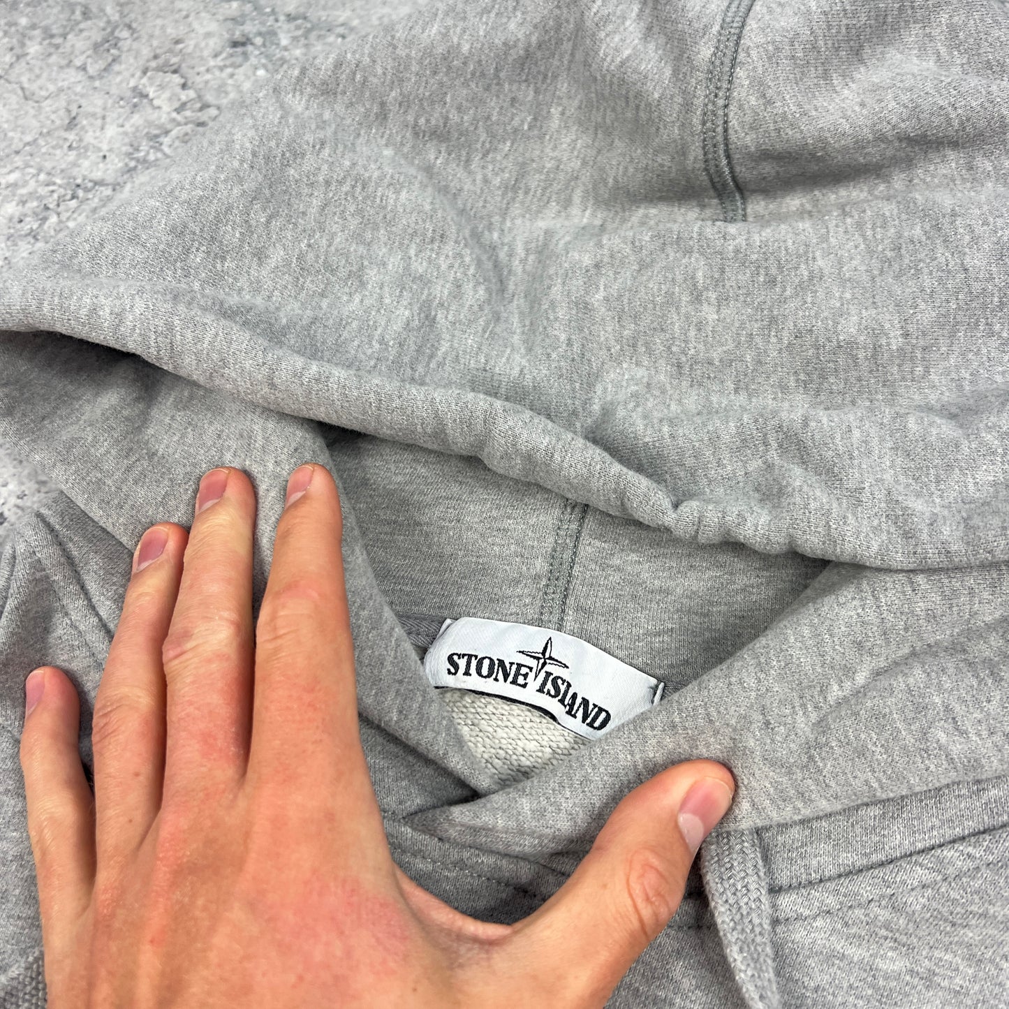 Stone Island Grey Pullover Hoodie XL 24.5”