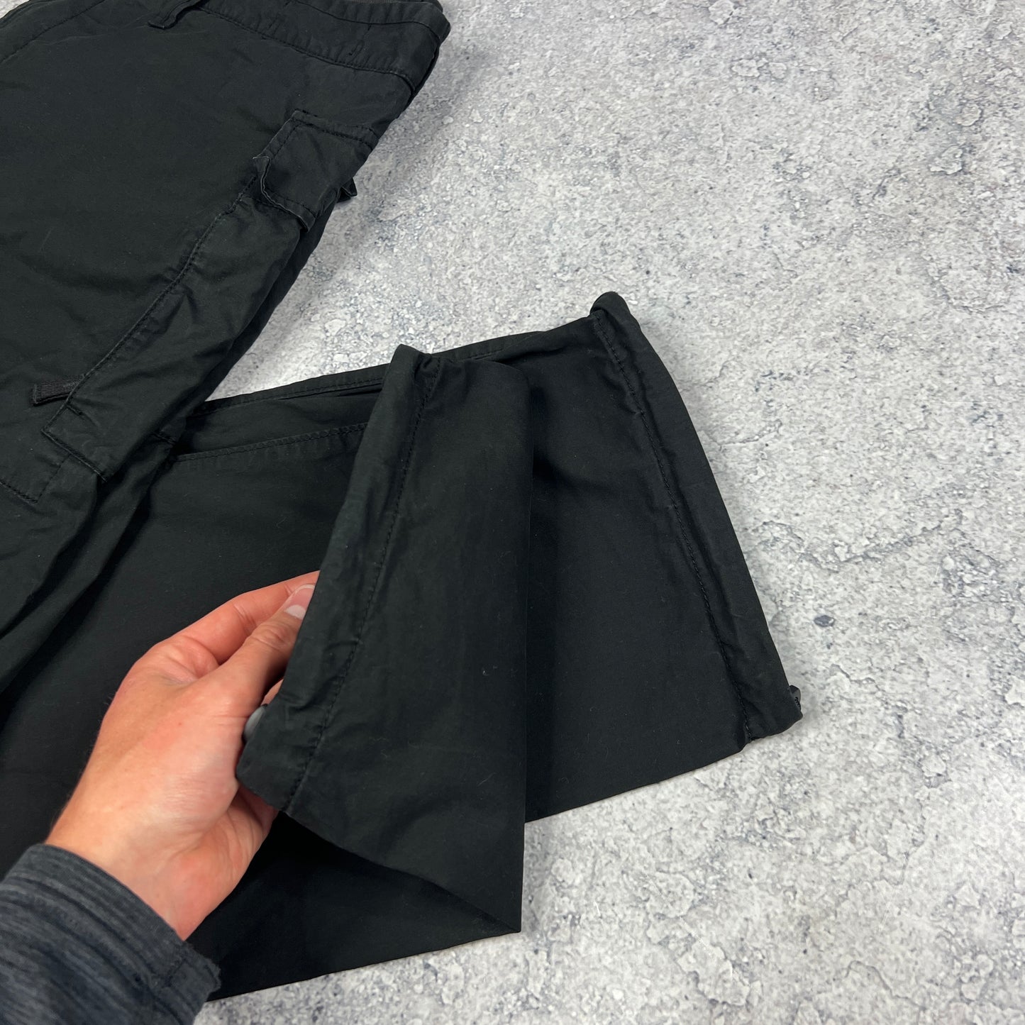 Stone Island Black Regular Cargo Trousers W33-34”