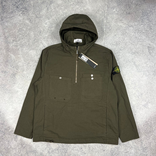 Stone Island Green Milspec Ripstop Smock Jacket Medium 24” BNWT