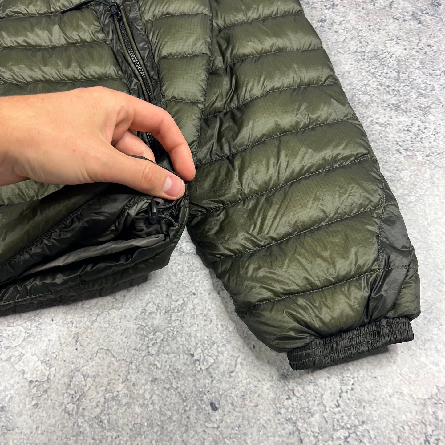 CP Company Khaki DD Shell Down Jacket 48- Medium 22”