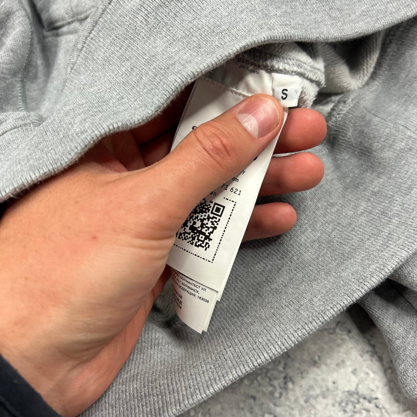 Stone Island Grey Hoodie Small 20.75”