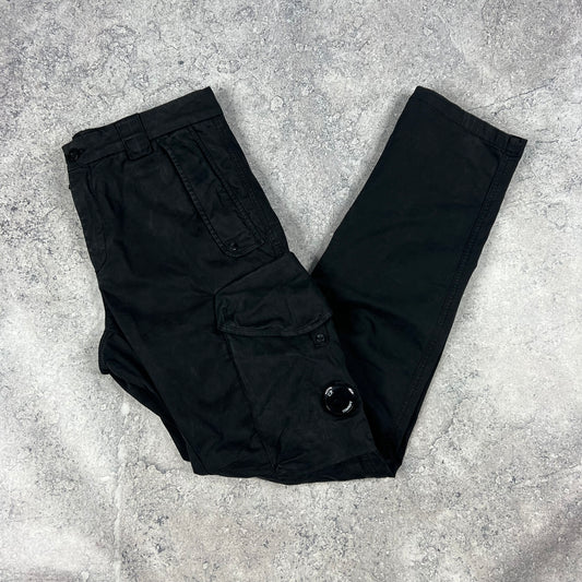 CP Company Black Lens Cargo Trousers W34”
