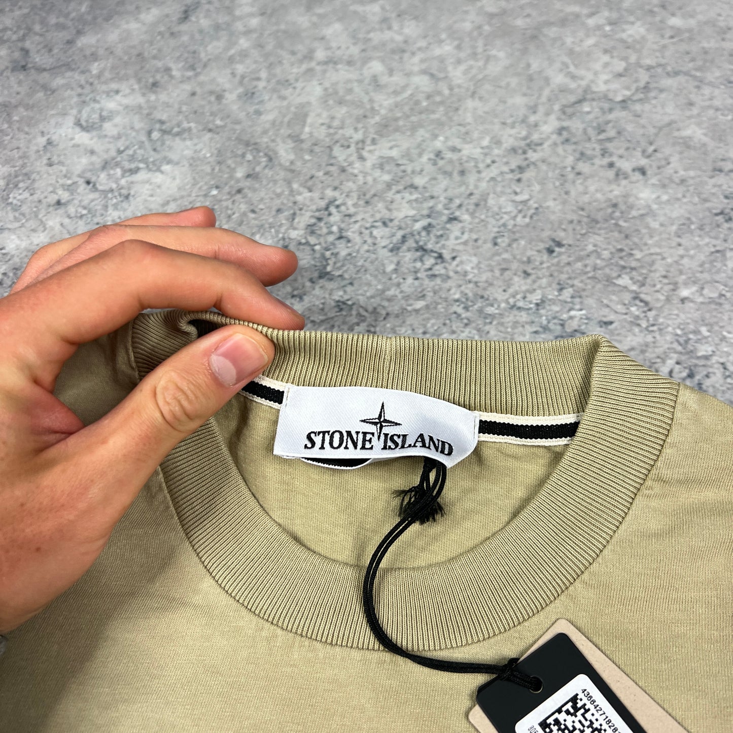 Stone Island Beige Dial T-Shirt Medium 22.25” BNWT