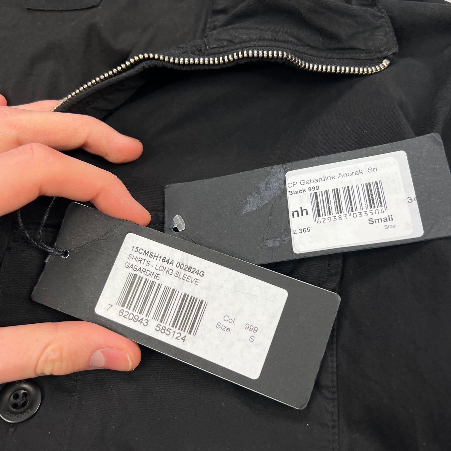 CP Company Black Cotton Smock Small 21” BNWT