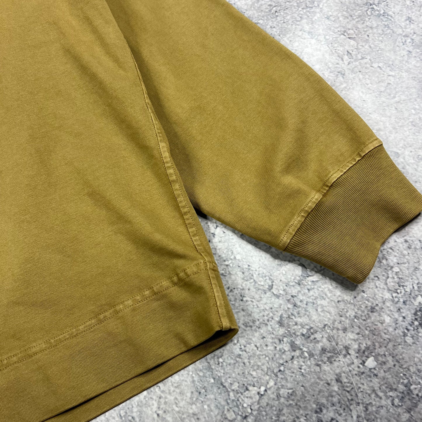 Stone Island Sand Embroidered Logo Hoodie Medium 23” BNWT