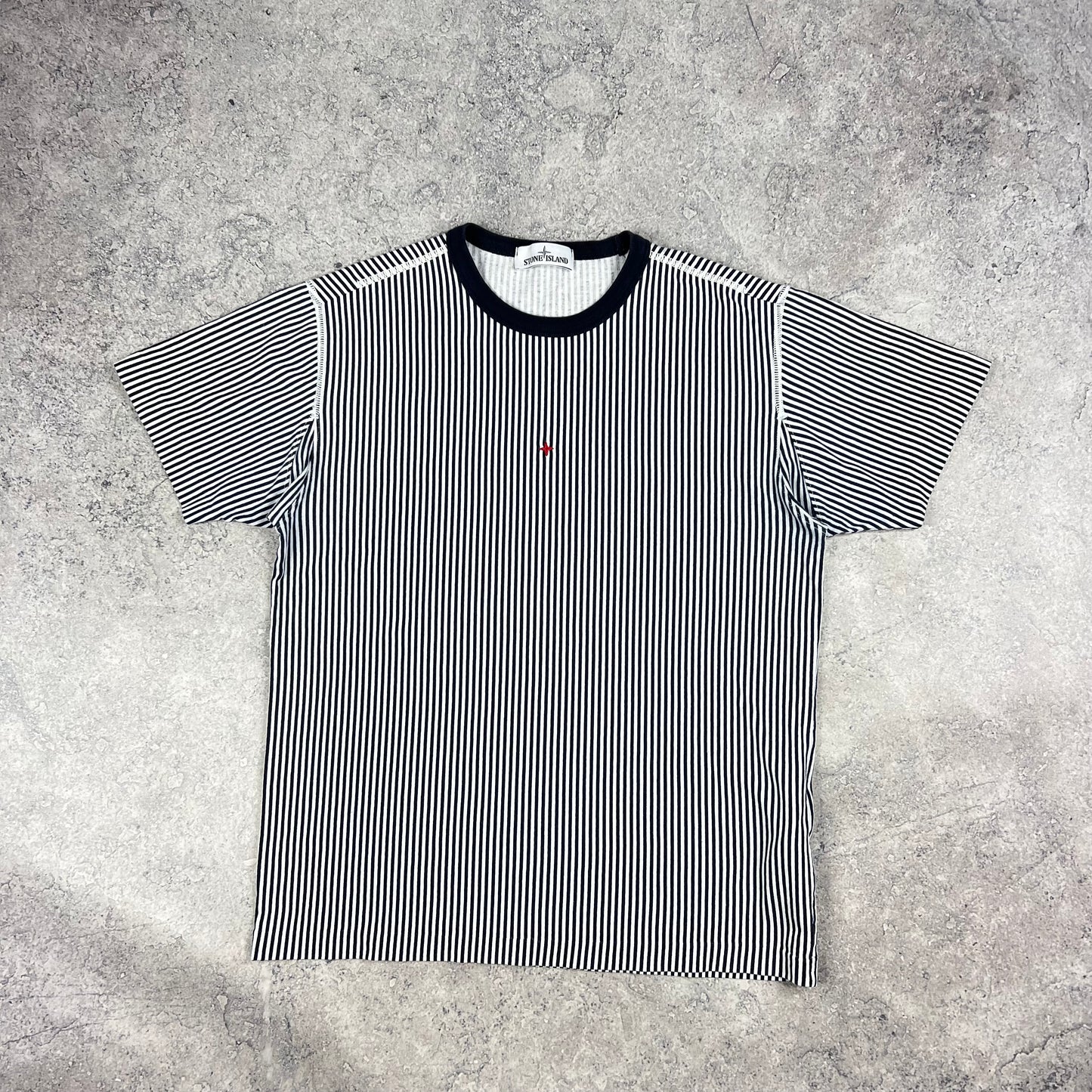 Stone Island Marina Striped T-Shirt Large 21.75”