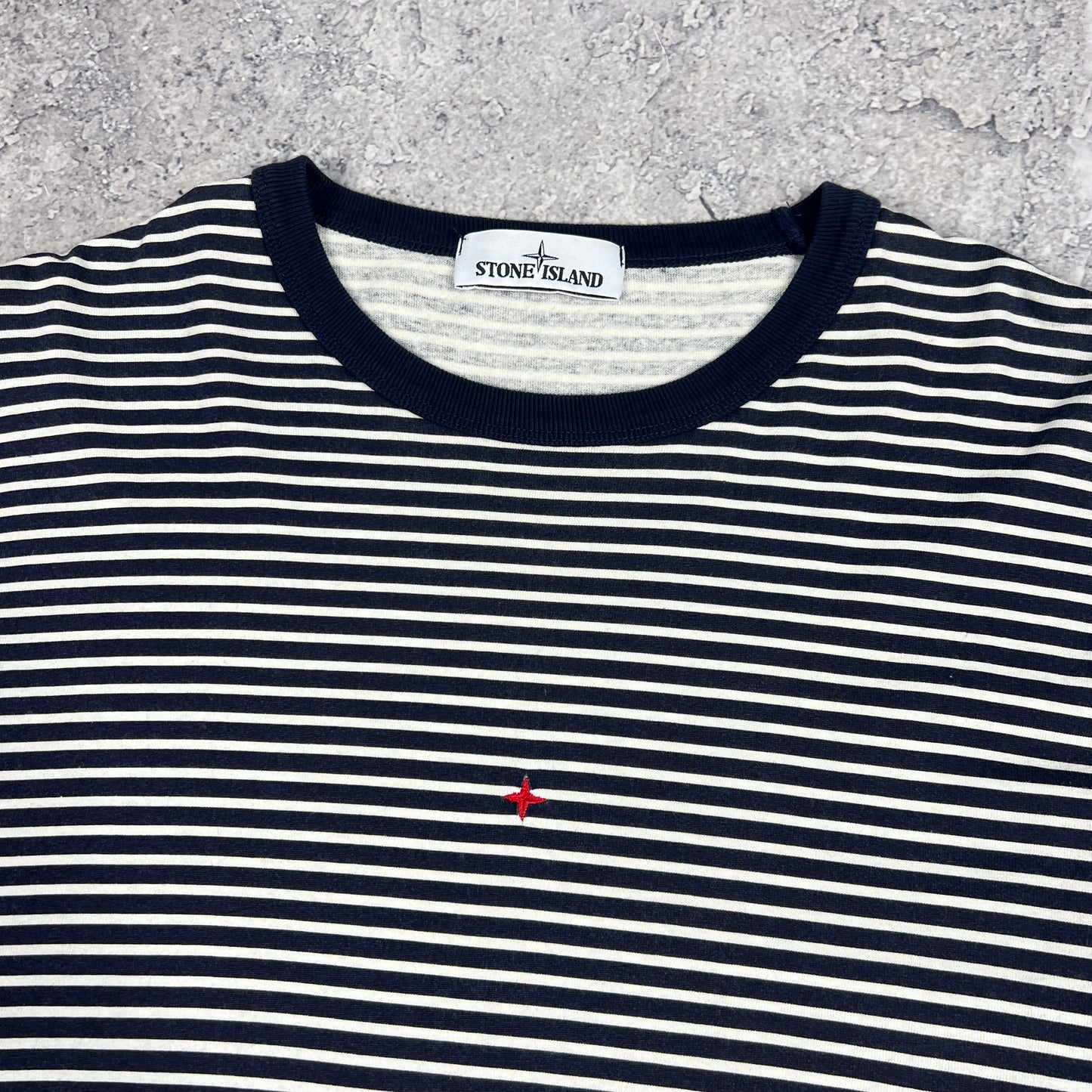 Stone Island Marina Navy Striped L/S T-Shirt XL 22.25”