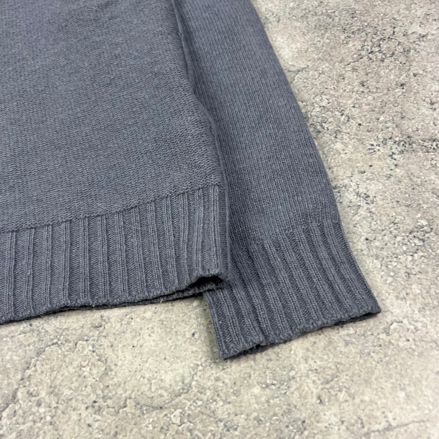 Stone Island Blue Knit Sweatshirt Medium 21”