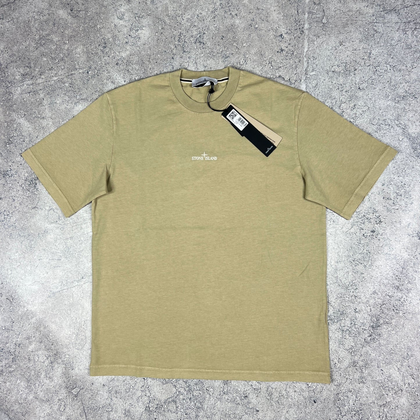 Stone Island Beige Dial T-Shirt Medium 22.25” BNWT