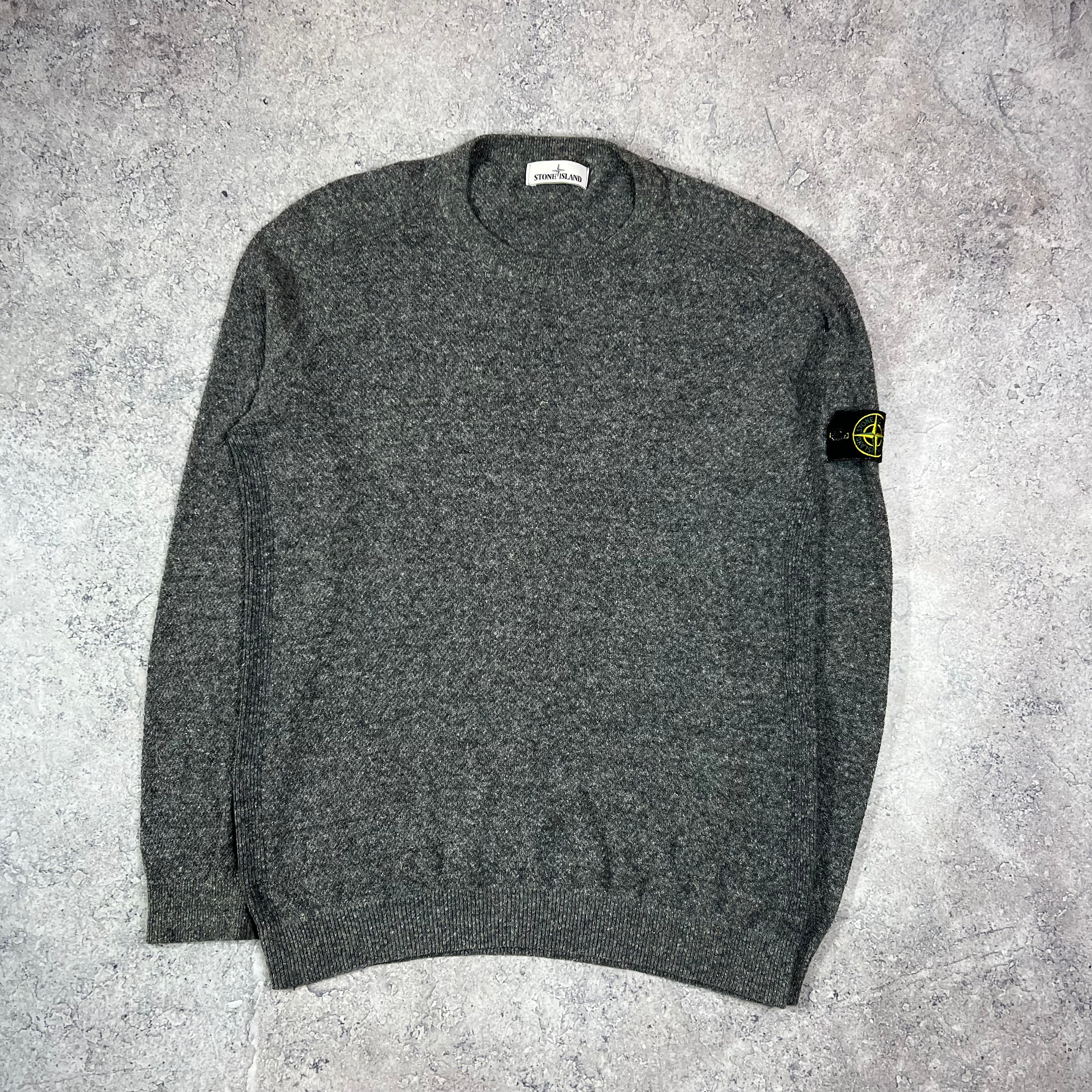 Stone island grey knitted on sale jumper