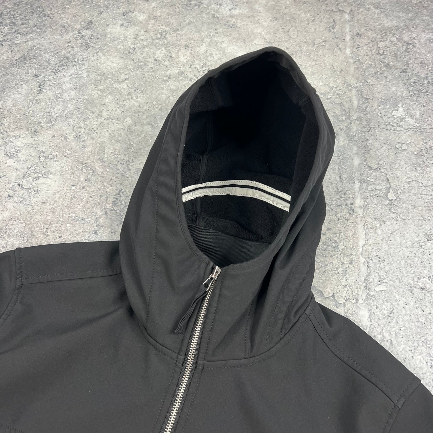 Stone Island Black Softshell Jacket Medium 21.5”