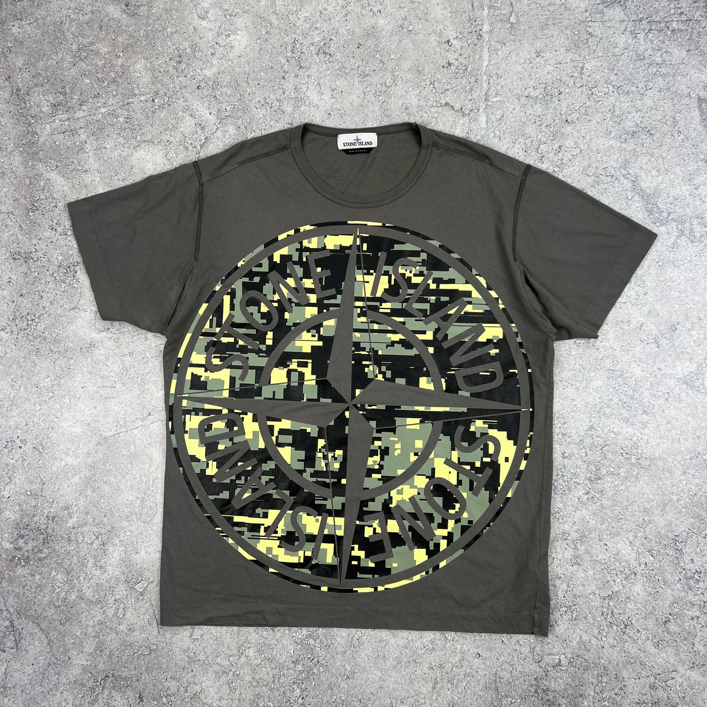 Stone Island Grey Camo T-Shirt XXL 24.5”