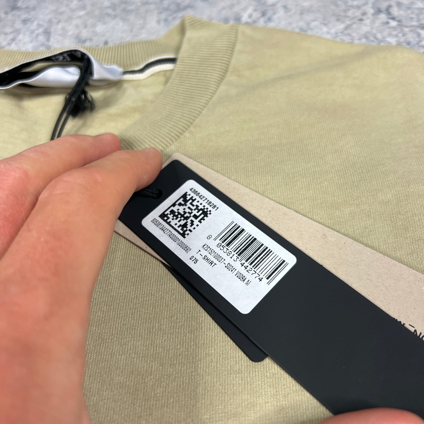 Stone Island Beige Dial T-Shirt Medium 22.25” BNWT