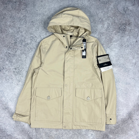 Stone Island Ghost Beige Weatherproof Jacket Medium 22.5” BNWT