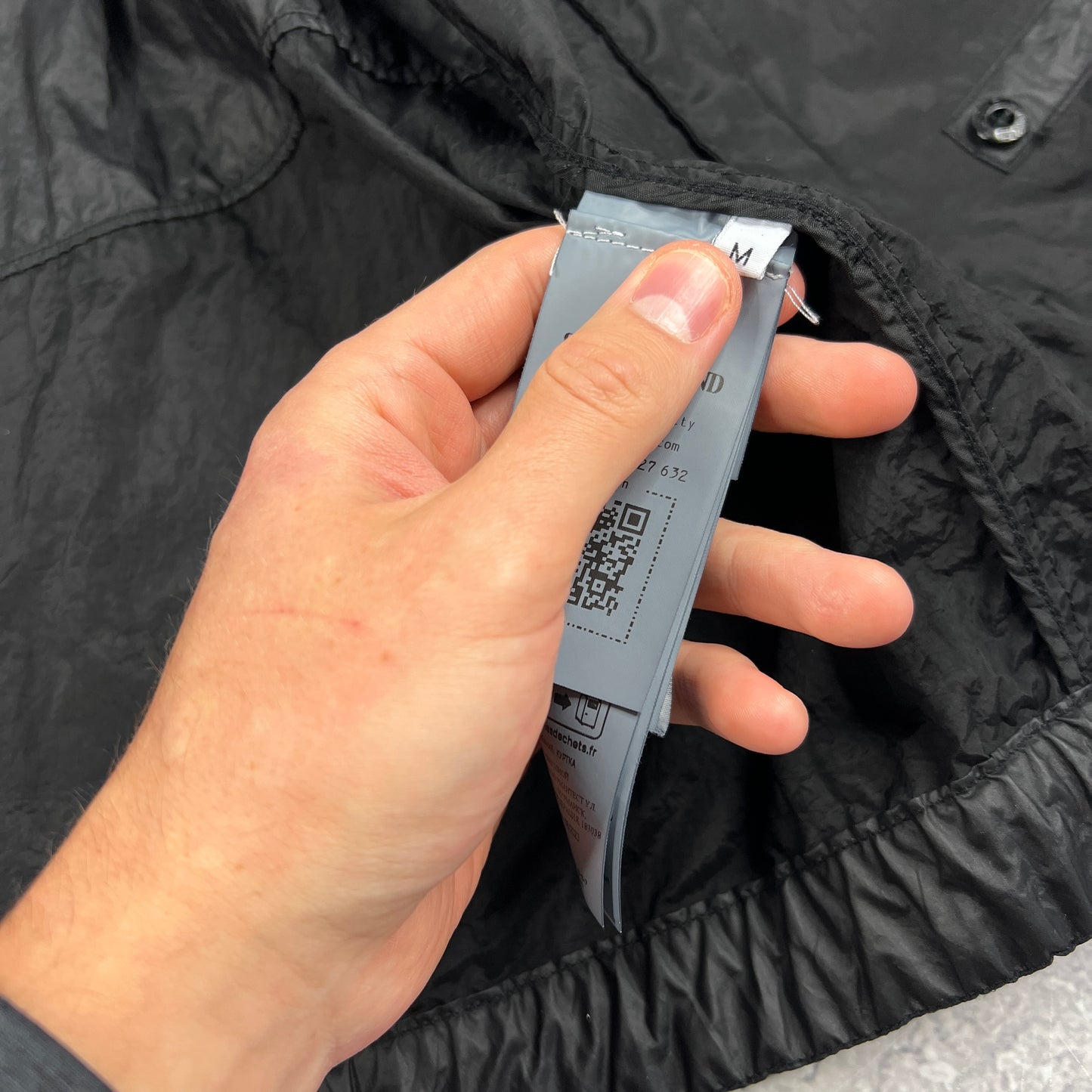 Stone Island Black Nylon Metal Watro Jacket Medium 22.5”