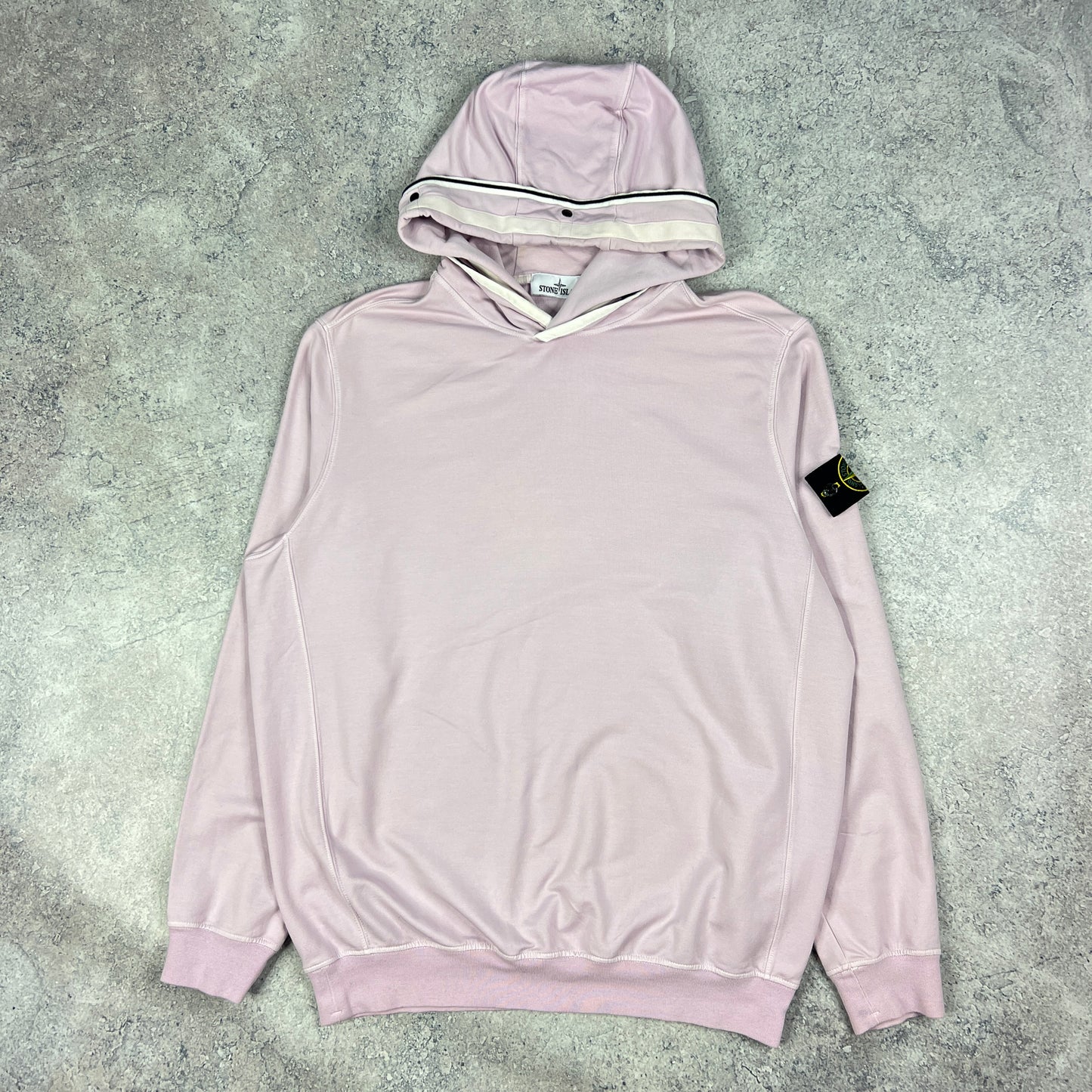 Stone Island Pink Pullover Hoodie XL 24.75”
