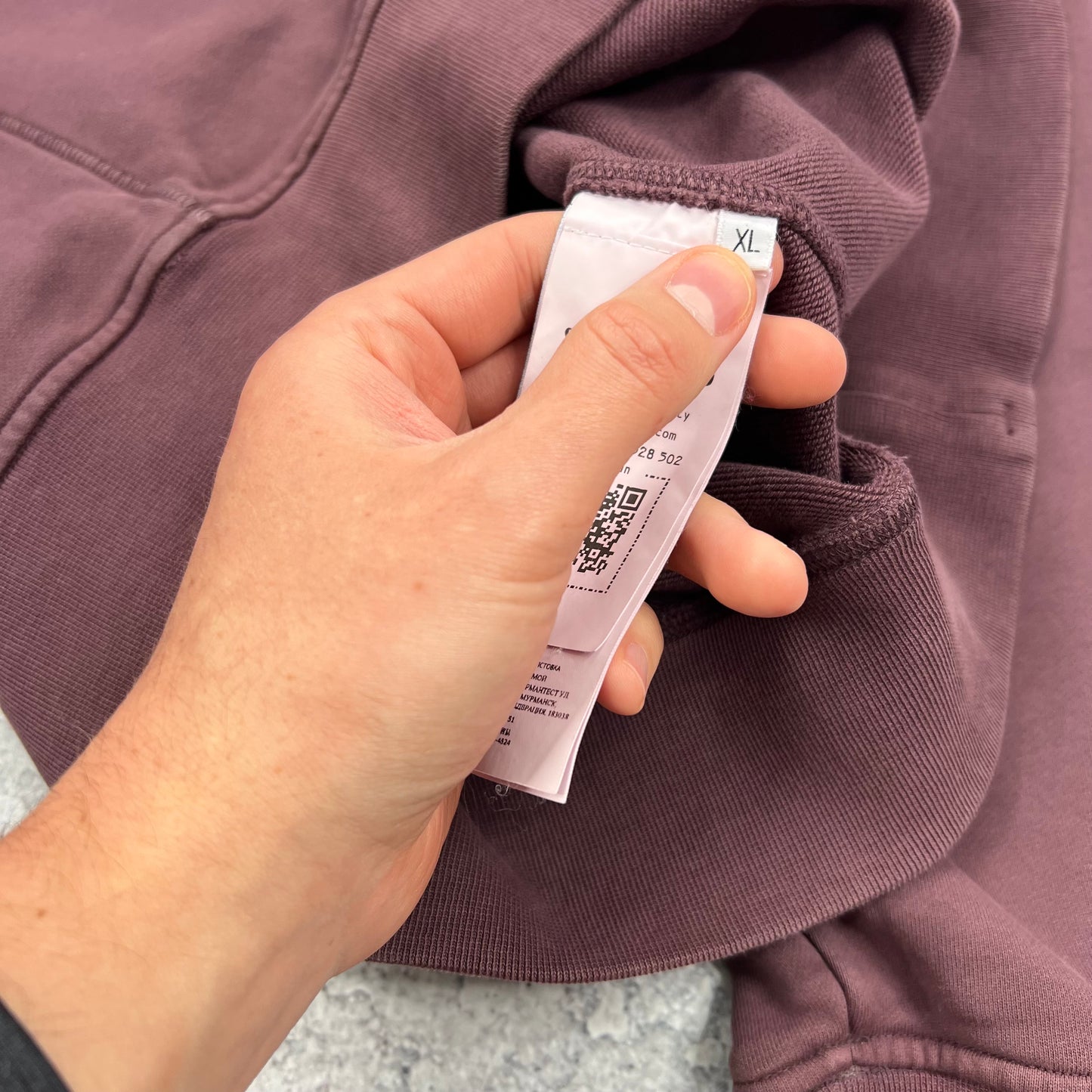 Stone Island Burgundy Wine Sweatshirt XL 23.5”