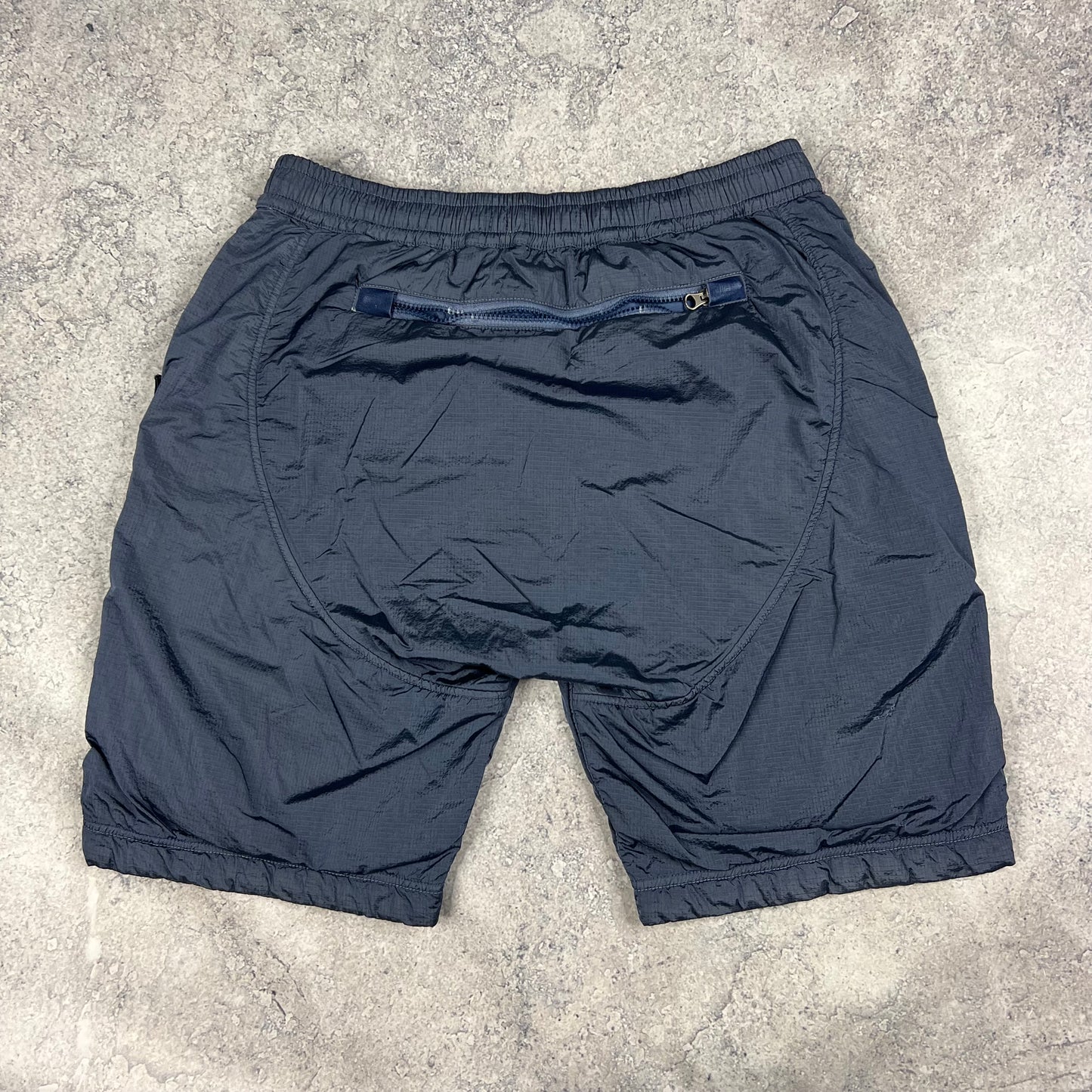 Stone Island Blue Nylon Metal Ripstop Shorts Medium 30-32”