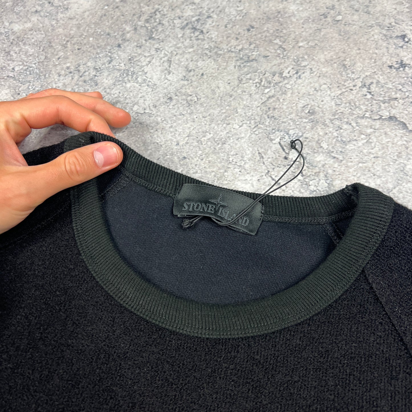 Stone Island Black Ghost Wool Sweatshirt Large 22.5” BNWOT