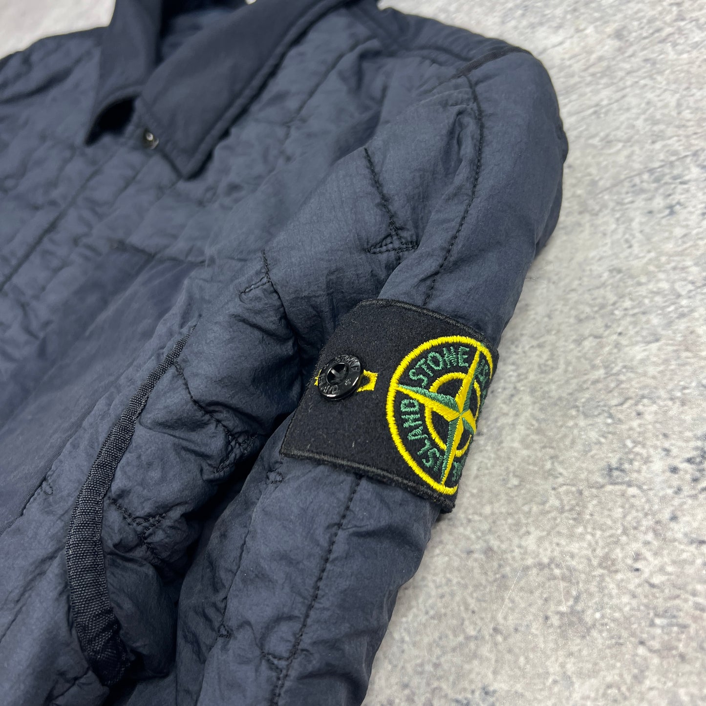 Stone Island Navy Quilted Stella Primaloft Jacket Small (Fits M) 22.5”