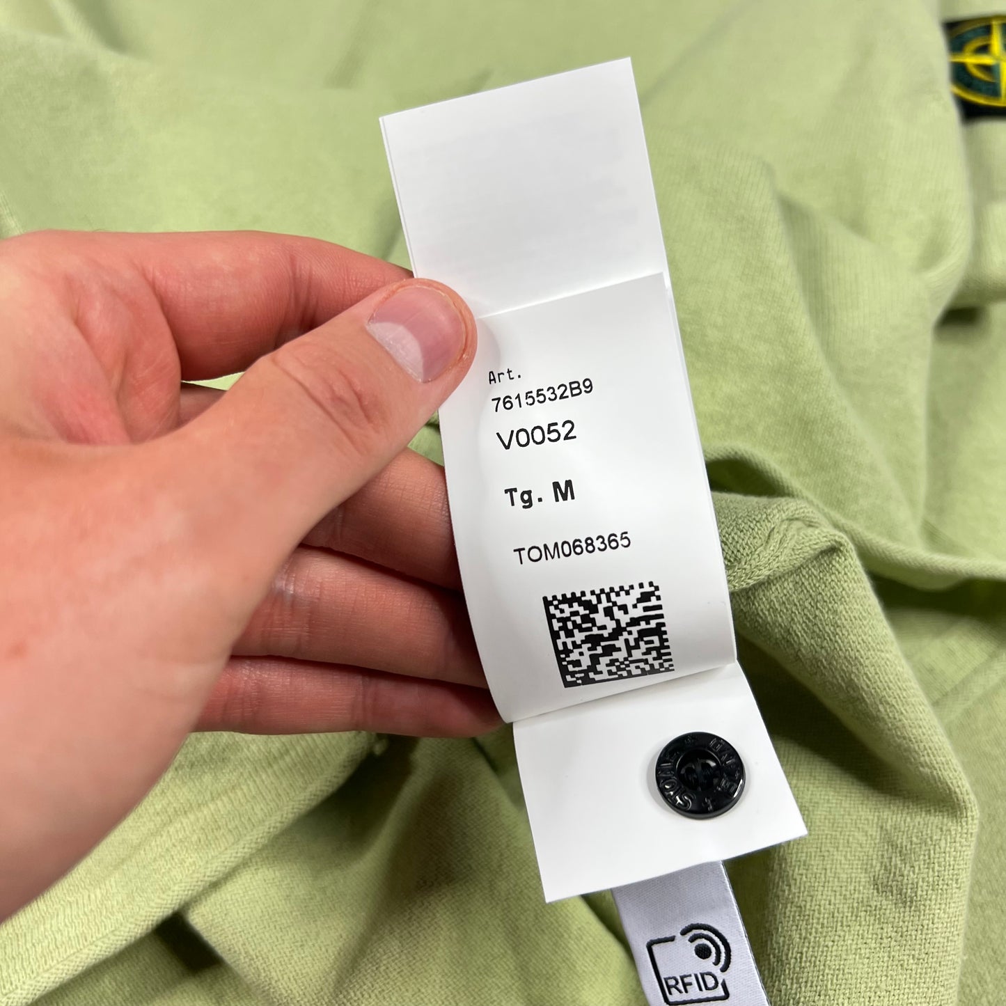 Stone Island Lime Knit Sweatshirt Medium 21”