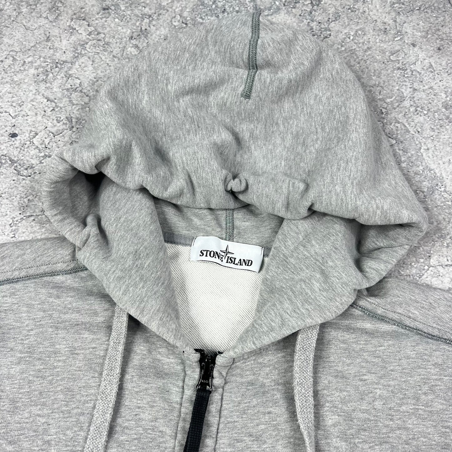Stone Island Grey FZ Hoodie Large 21.75”