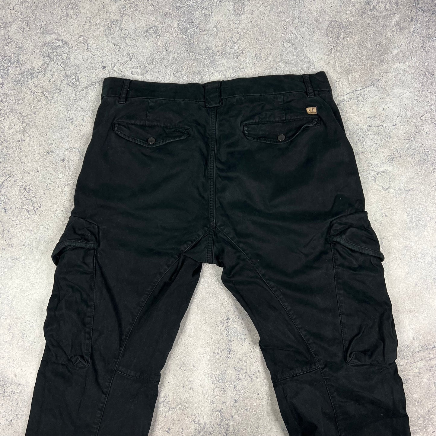 CP Company Black Lens Cargo Trousers Size 50- W34”