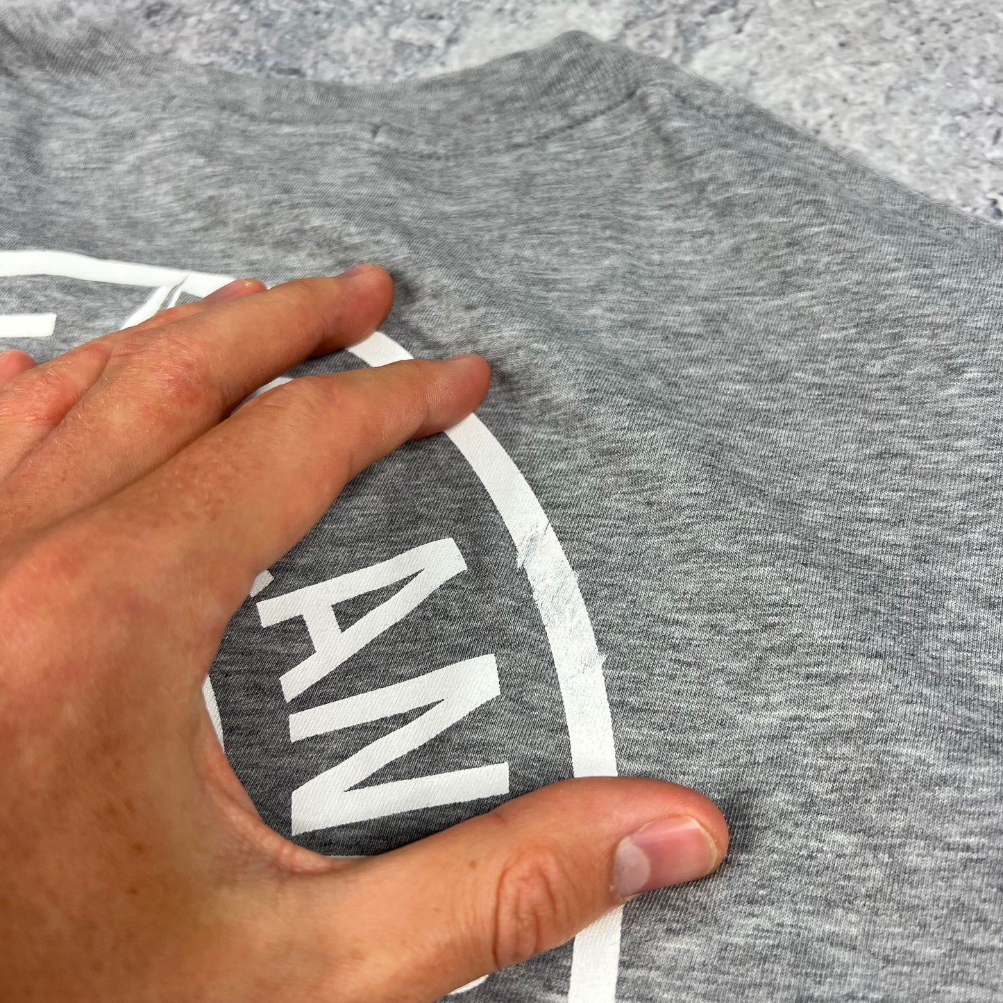 Stone Island Grey Tricromia T-Shirt M/L 20.25”