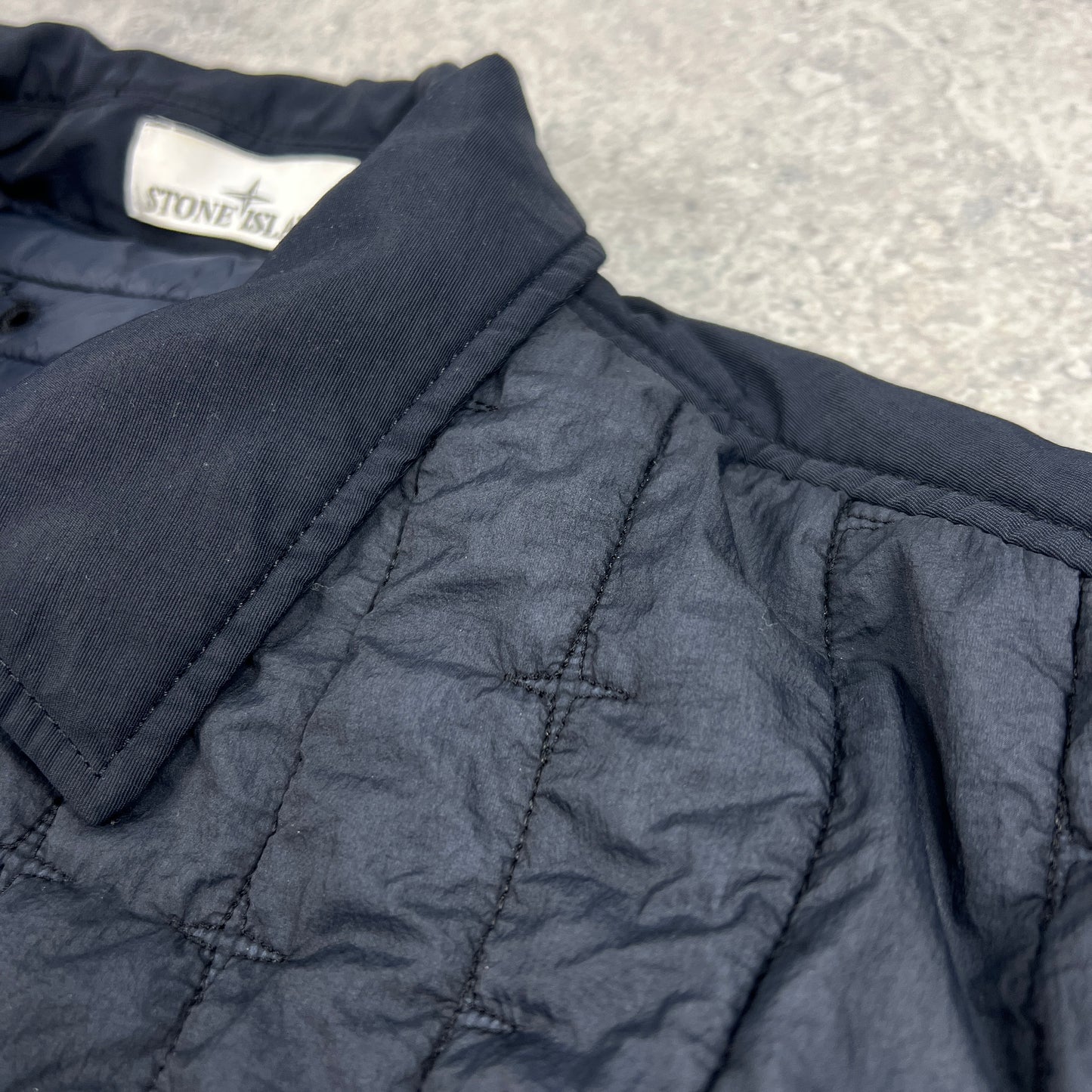 Stone Island Navy Quilted Stella Primaloft Jacket Small (Fits M) 22.5”