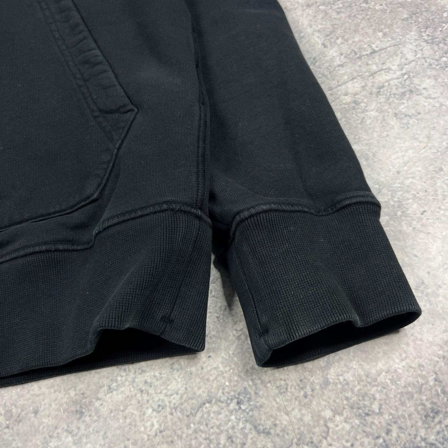 Stone Island Black Pullover Hoodie Large 22.5”