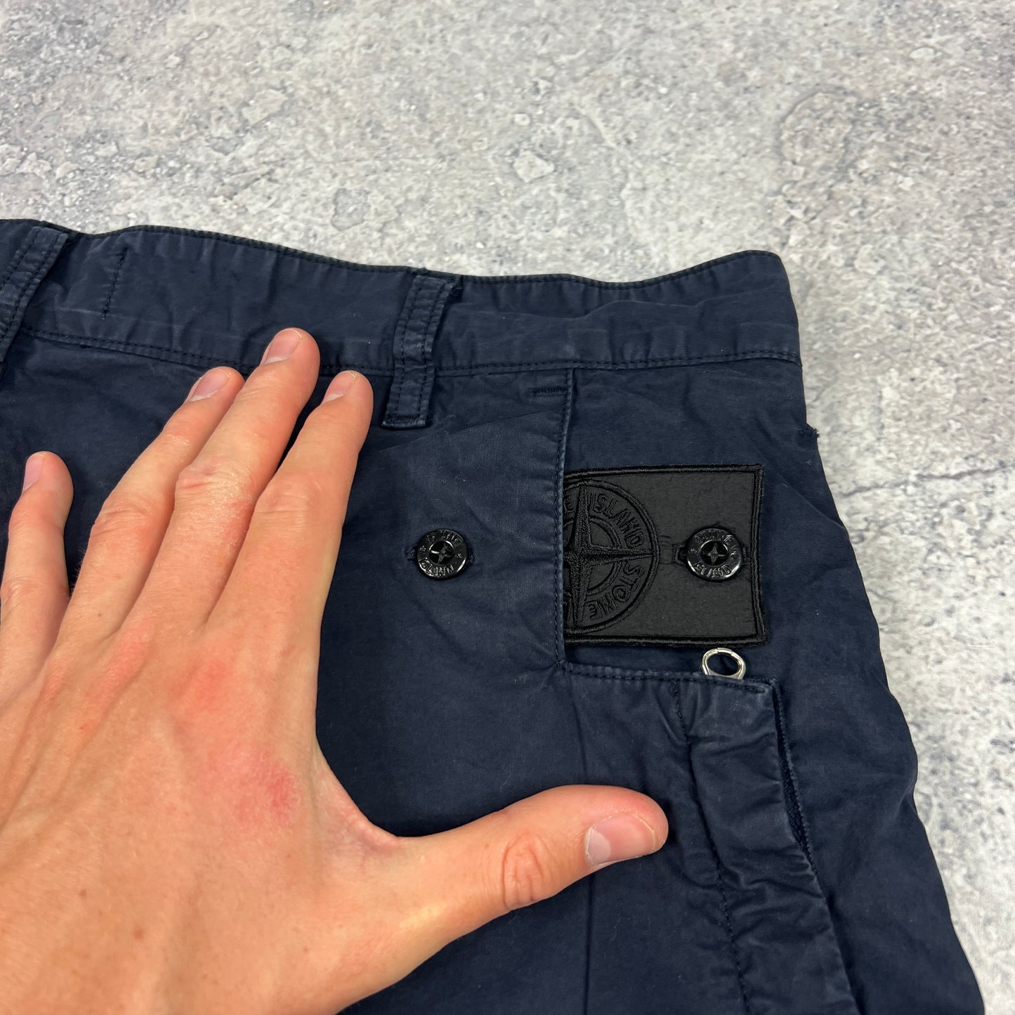 Stone Island Navy Shadow Project Cargo Shorts Size 50- W34”