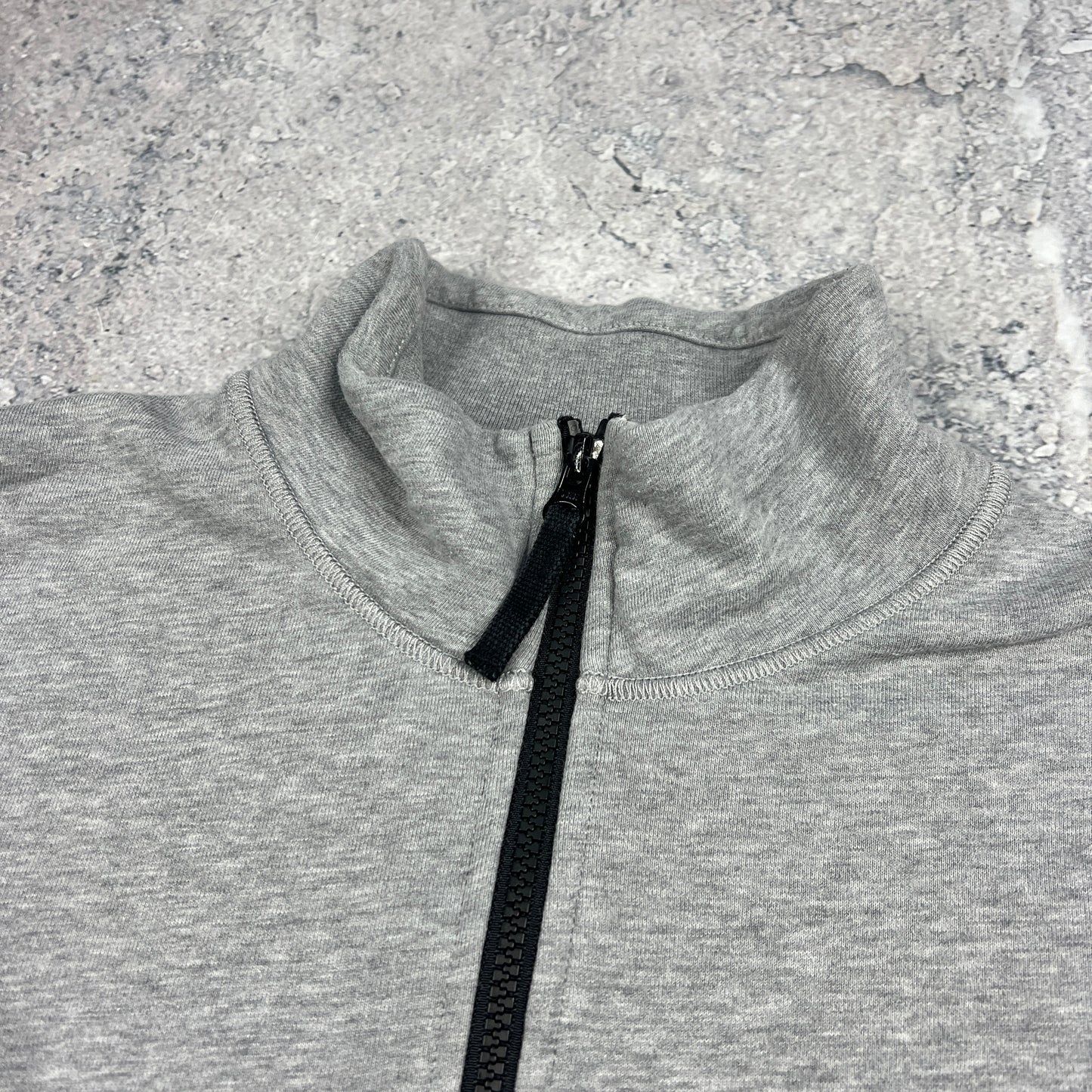 Stone Island Grey Q Zip Sweatshirt Large 23.5”