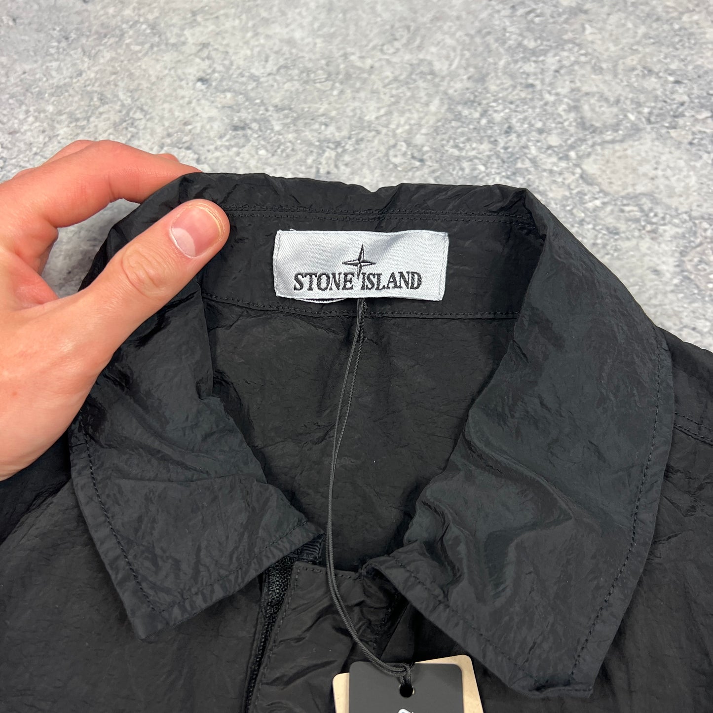 Stone Island Black Nylon Metal Shirt BNWT