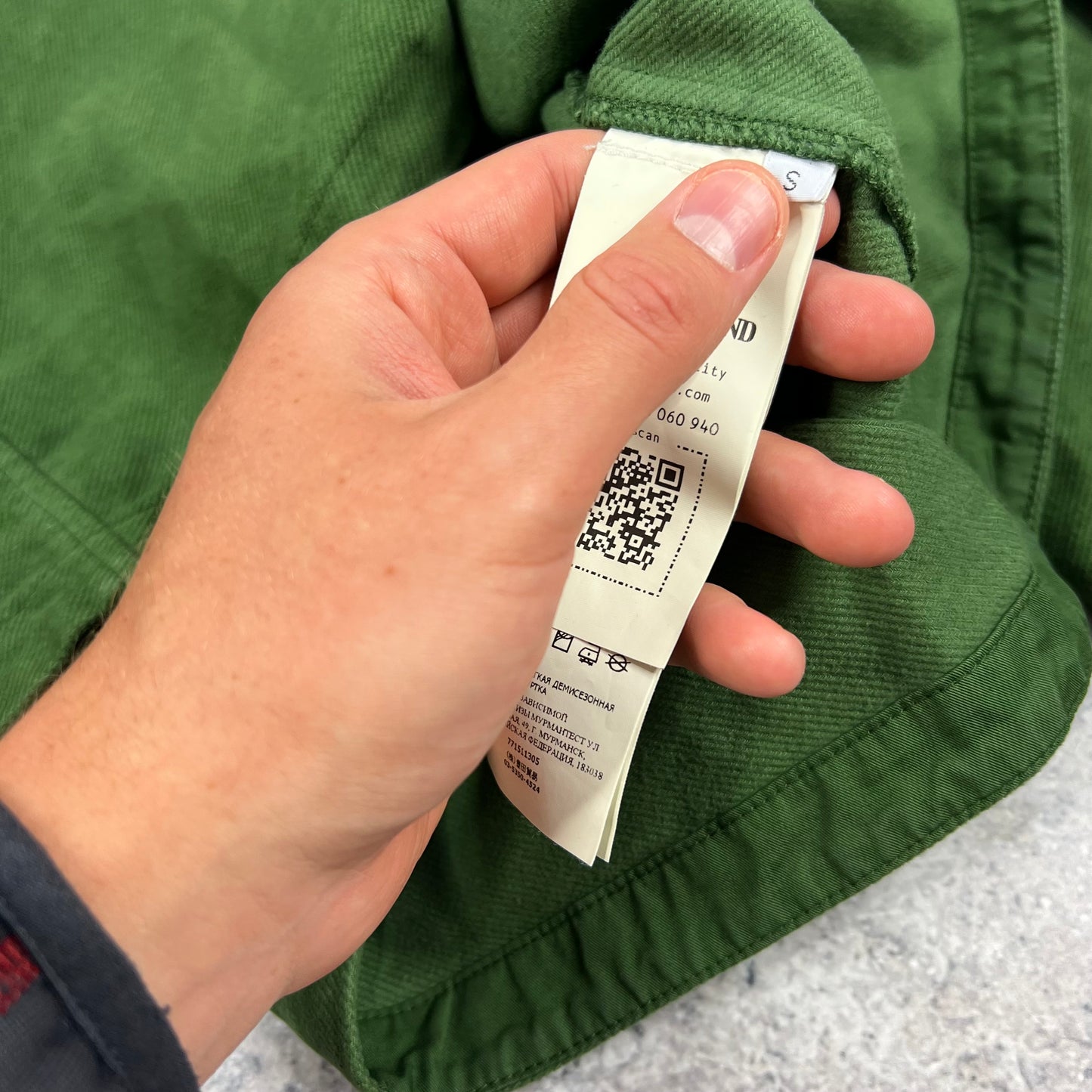 Stone Island Diagonal Weave Green Overshirt Small 21.25”