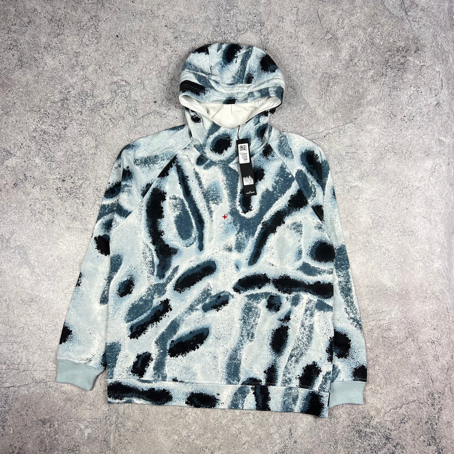 Stone Island Marina Reef Camo Hoodie Large 23.75” BNWT