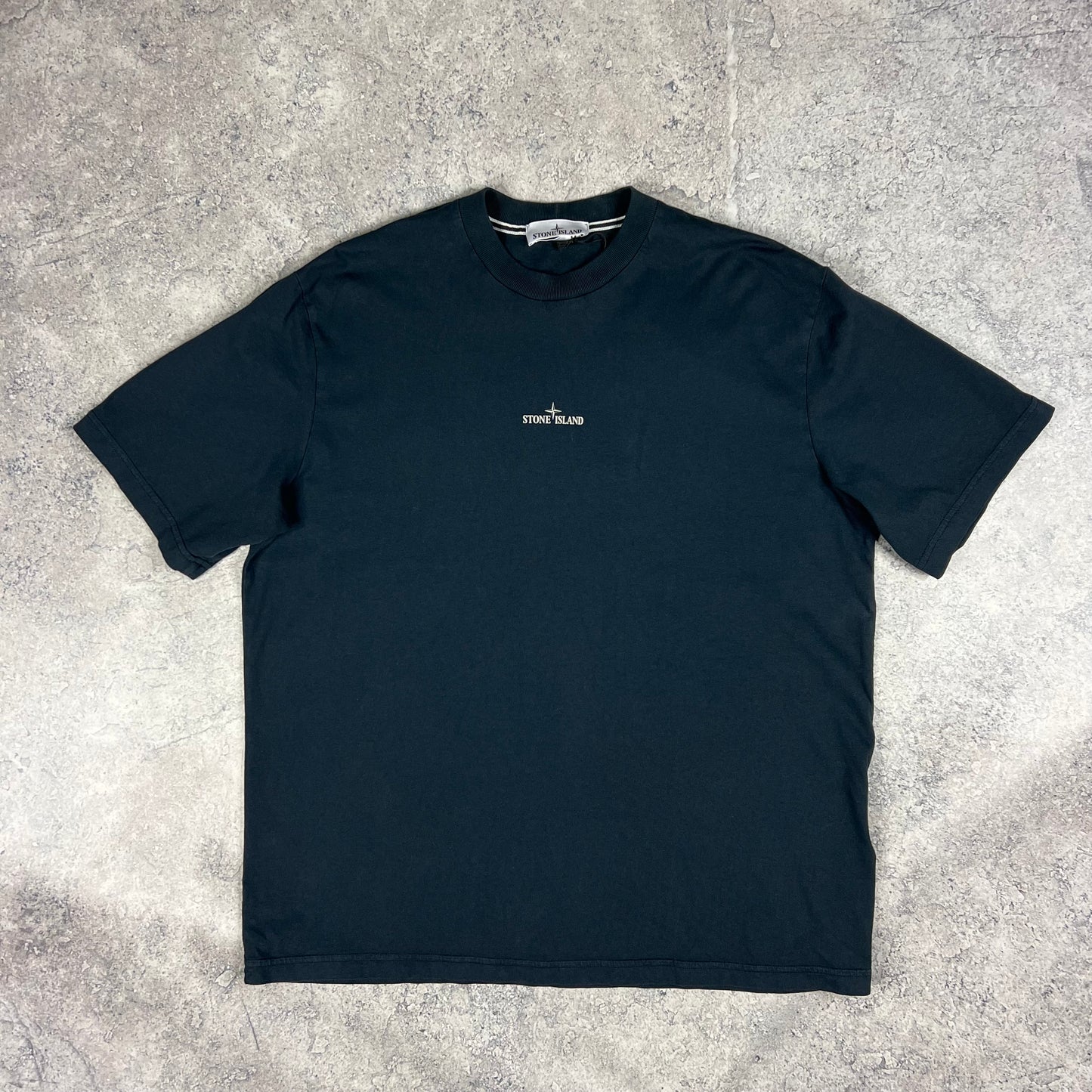 Stone Island Navy Industrial Print T-Shirt XL 24.5”