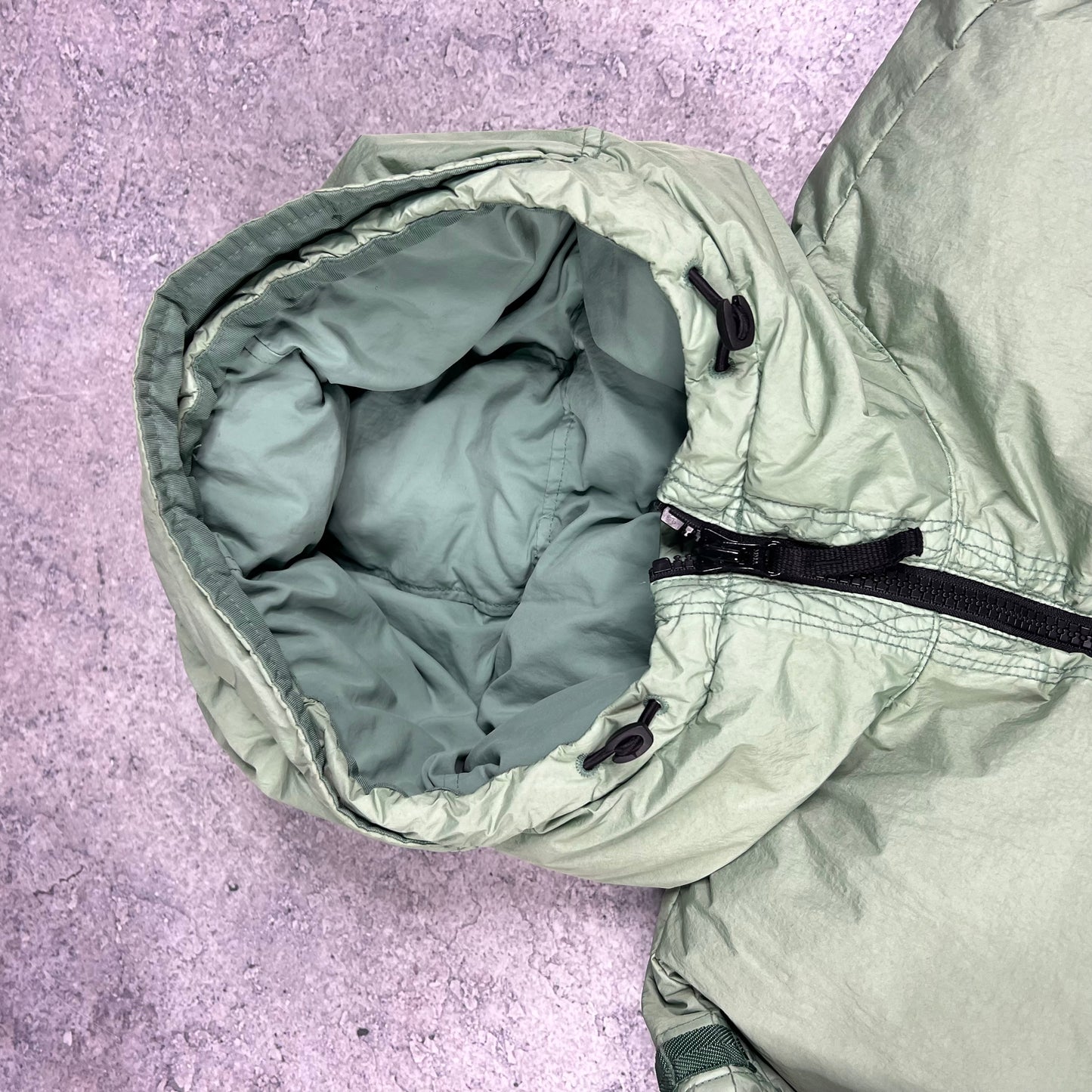 Stone Island Green Crinkle Reps Down Jacket XXL 27” BNWT