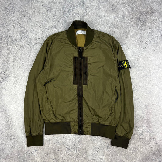 Stone Island Garment Dyed Crinkle Reps Bomber Jacket Medium 20.75”