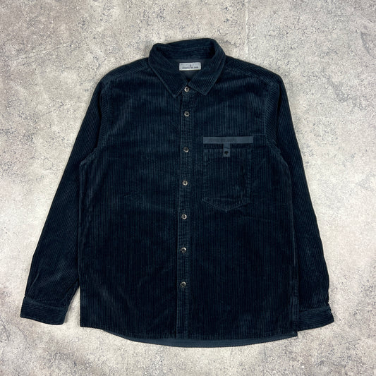 Stone Island Navy Corduroy Shirt XXL 25.25”