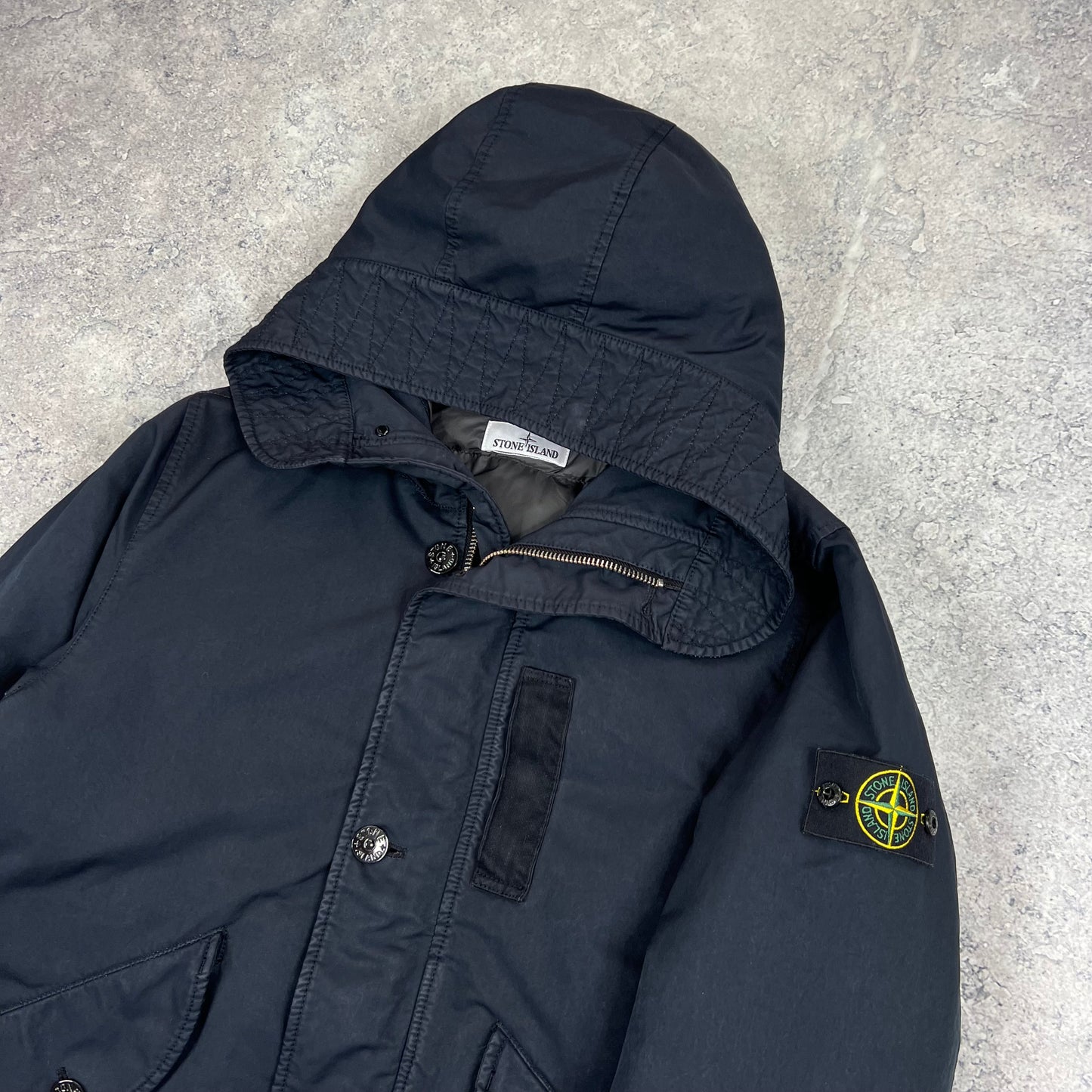 Stone Island Navy David Down TC Jacket Large 24”