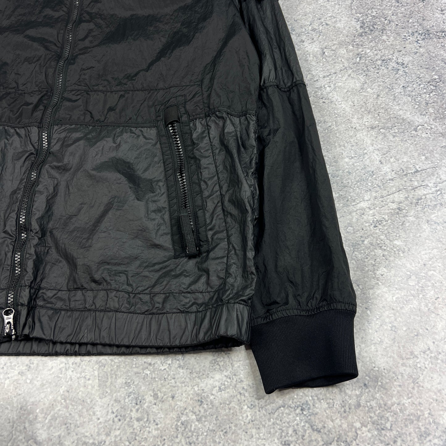 Stone Island Black Nylon Metal Watro Jacket Medium 22.5”