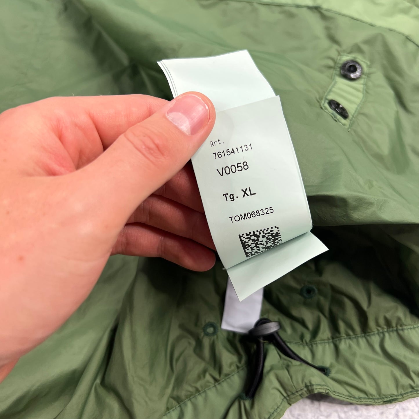 Stone Island Green Skin Touch Nylon Jacket XL 24.25”