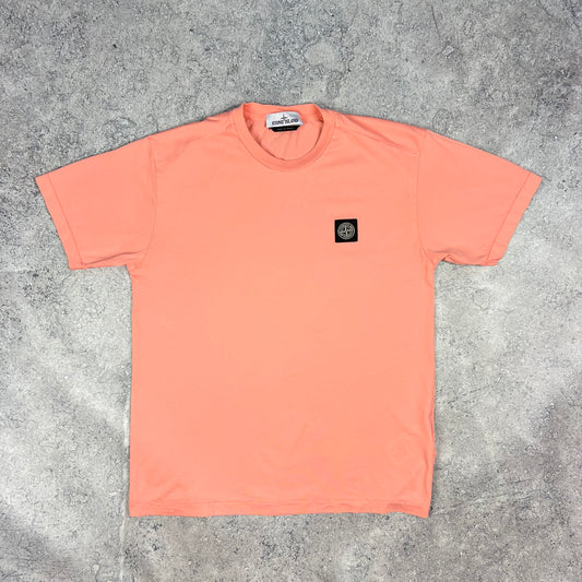 Stone Island Peach Patch T-Shirt Medium 20.25”