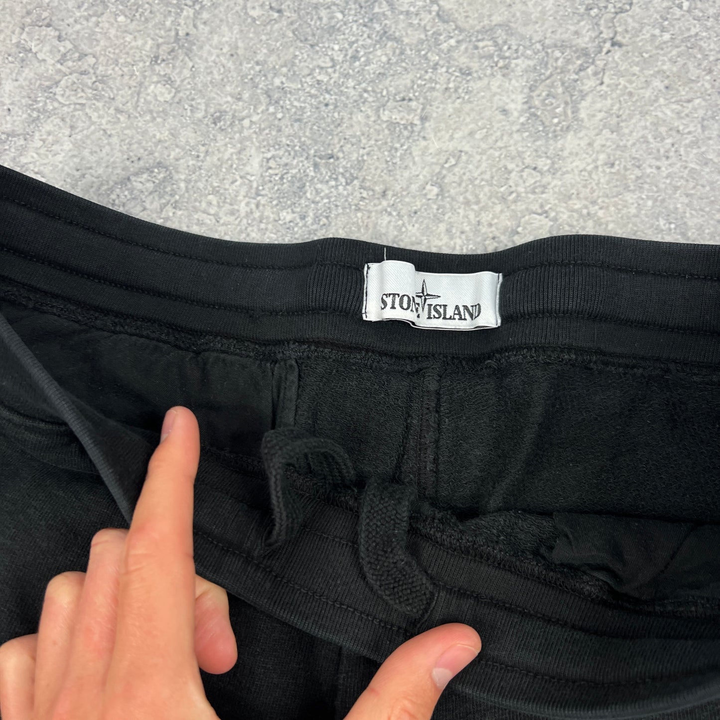 Stone Island Black Joggers Large W32-34”