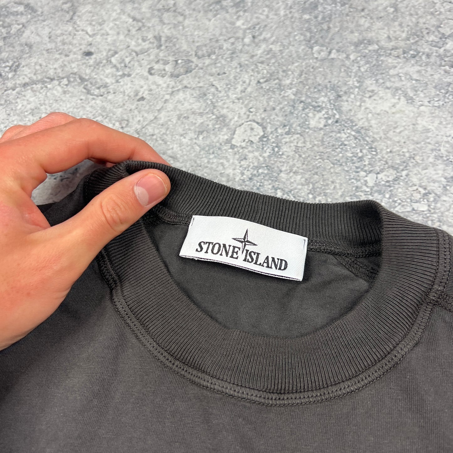 Stone Island Dark Grey Camo Compass T-Shirt Medium 20”
