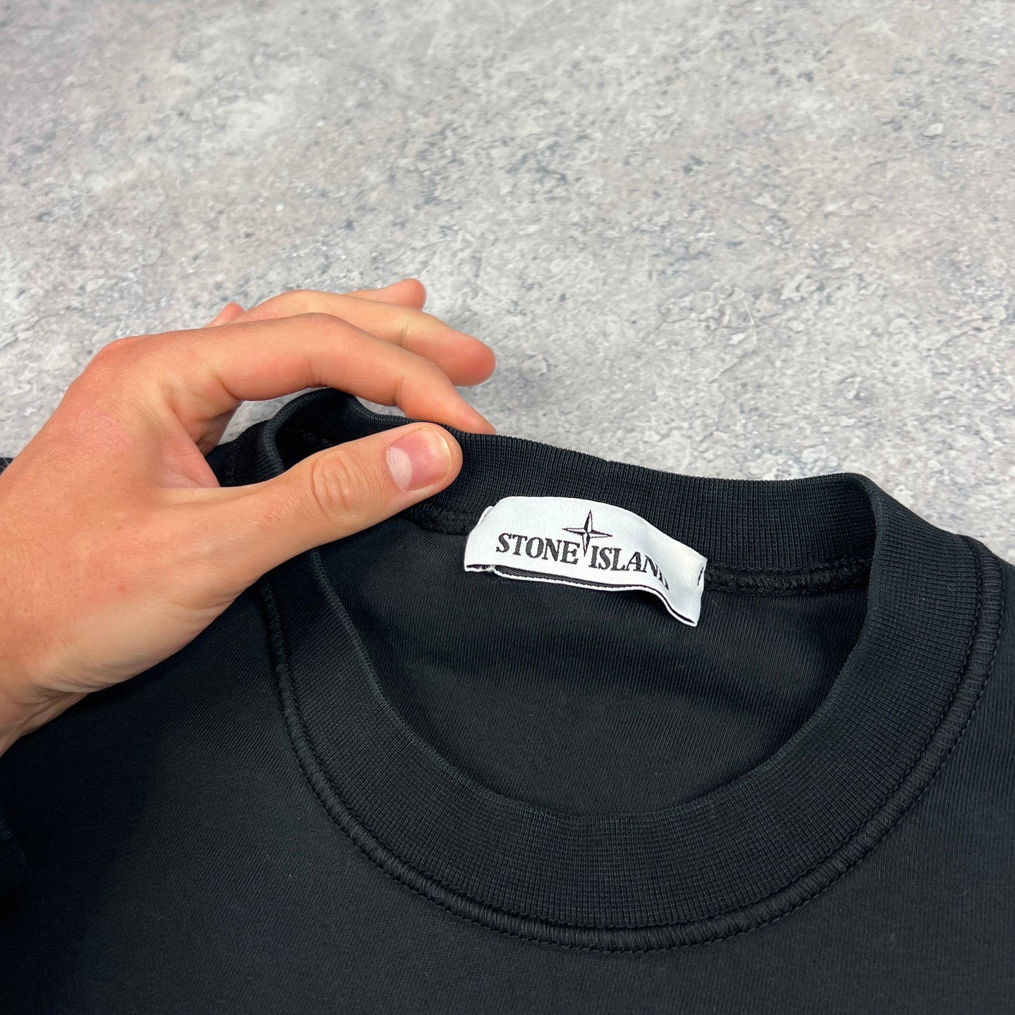 Stone Island Black Sweatshirt Large 22.75”